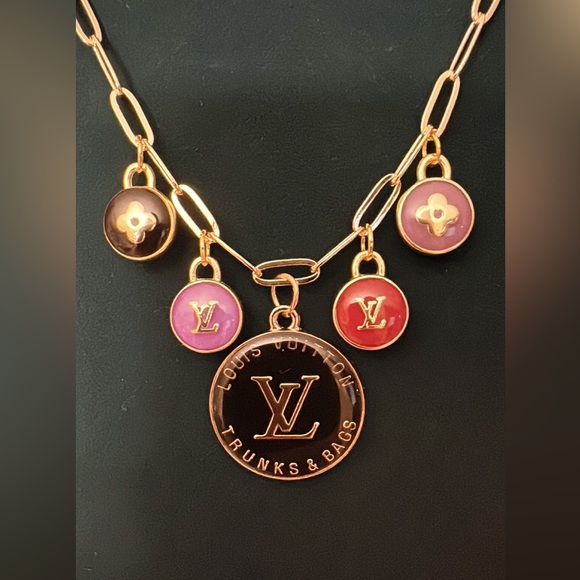 FIVE ๐ฏ% Authentic Louis Vuitton Charms on 18k gold plated necklace - Picture 2 of 3